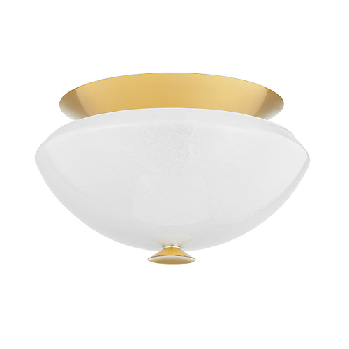 Hudson Valley Lighting Pawtucket Aged Brass & Soft White LED Flushmount Light