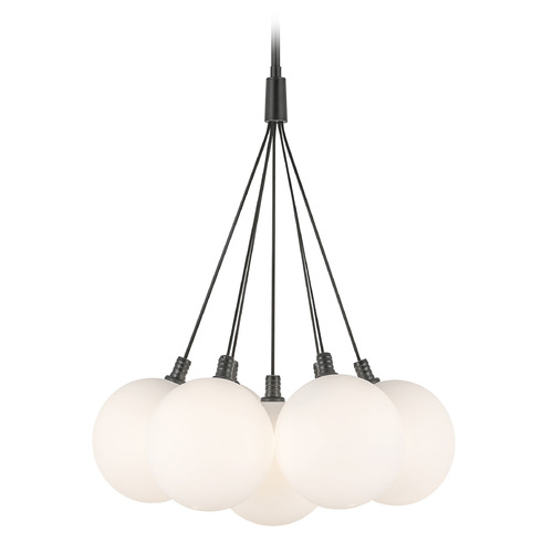 Kuzco Lighting Bolla Black LED Pendant Light with Globe Shade