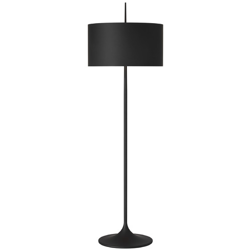 Strie Buffet Lamp in Aged Iron with Black Paper Shade