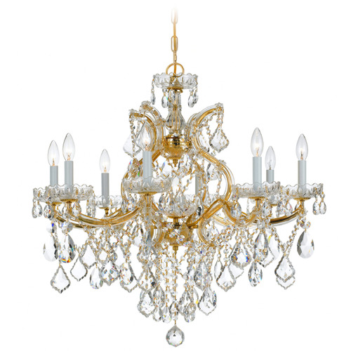 Crystorama Lighting Crystorama Lighting Maria Theresa Gold Crystal Chandelier 4409-GD-CL-S