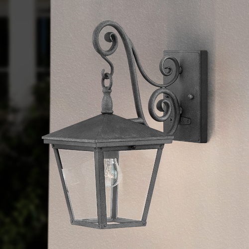 Hinkley Trellis 1-Light 15.25-Inch Aged Zinc Outdoor Wall Light by Hinkley Lighting 1430DZ