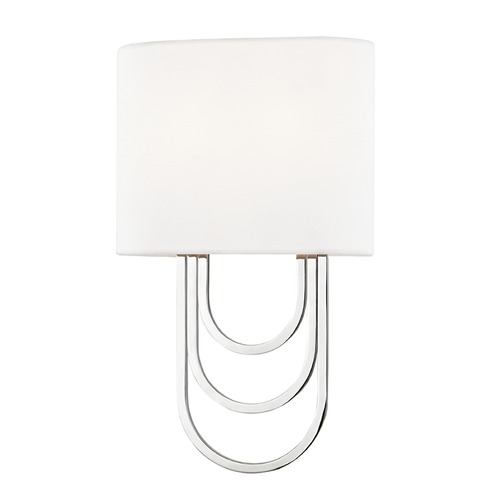 Mitzi by Hudson Valley Farah Polished Nickel Sconce by Mitzi by Hudson Valley H210102-PN