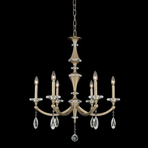 Floridia 6-Light Chandelier in Champagne Gold by Allegri Crystal