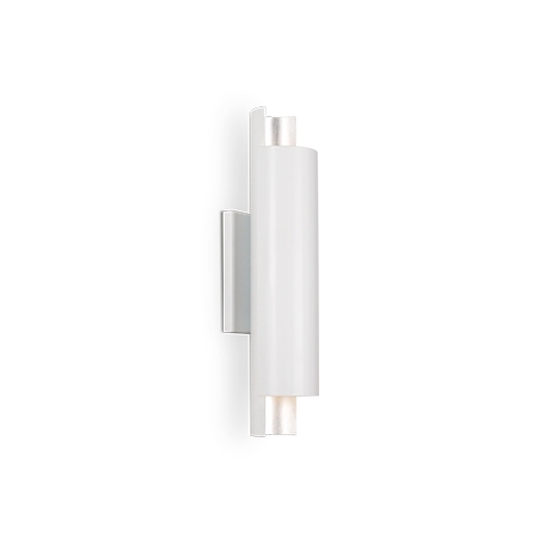 Kuzco Lighting Dela 16-Inch LED Wall Sconce in White & Silver by Kuzco Lighting WS41216-WH/SV