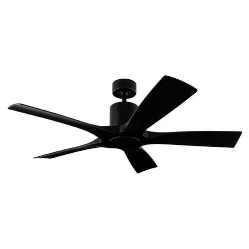 Modern Forms Aviator 5 Matte Black Ceiling Fan Without Light