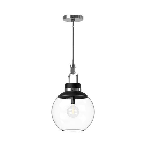 Alora Lighting Copperfield Chrome Pendant Light with Globe Shade