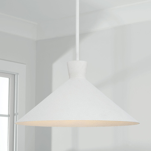 HomePlace by Capital Lighting Paloma 17.75-Inch Pendant in Textured White by Capital Lighting 350312XW