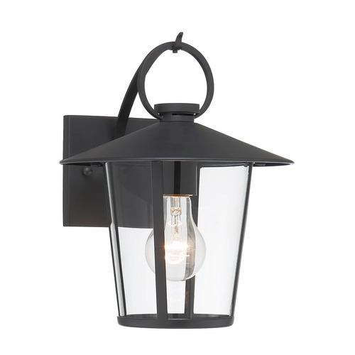 Crystorama Lighting Andover 11-Inch Outdoor Wall Light in Black by Crystorama Lighting AND-9201-CL-MK