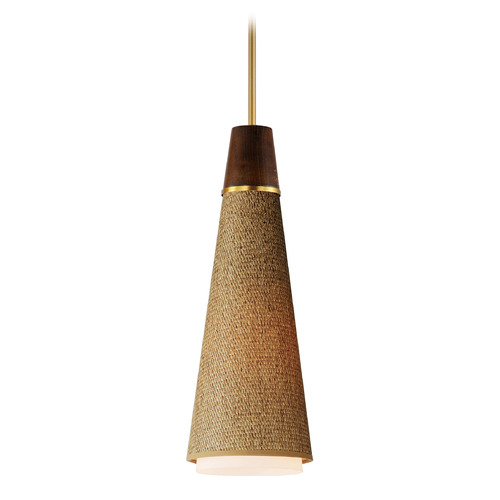 Maxim Lighting Sumatra Natural Aged Brass Mini Pendant by Maxim Lighting 14481GCNAB