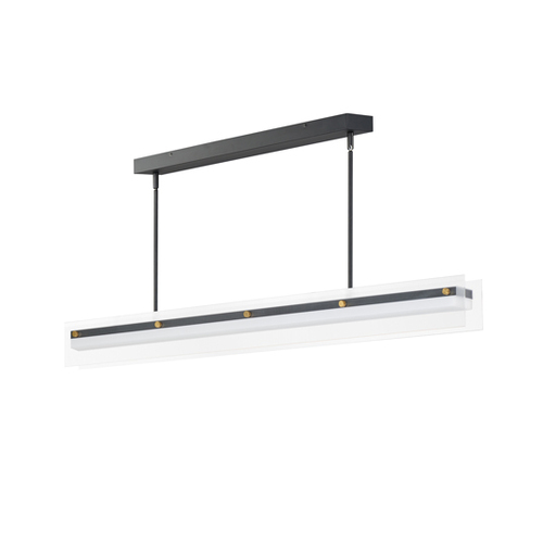 Spectre 48-Inch LED Linear Pendant in Black & Brass by Maxim Lighting