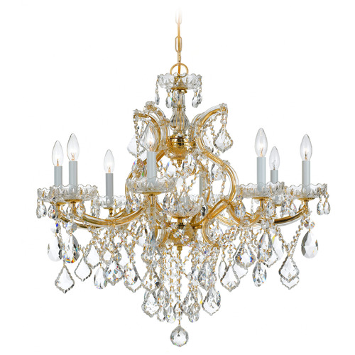 Crystorama Lighting Maria Theresa Gold Crystal Chandelier