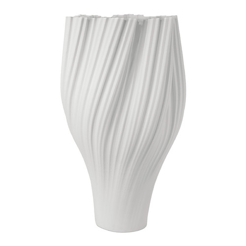 Currey and Company Whorl White Vase