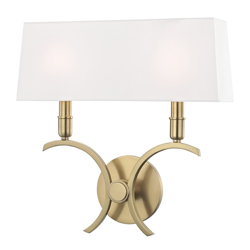 Mitzi by Hudson Valley Gwen Aged Brass Sconce by Mitzi by Hudson Valley H212102L-AGB