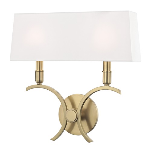 Mitzi by Hudson Valley Gwen Aged Brass Sconce by Mitzi by Hudson Valley H212102L-AGB