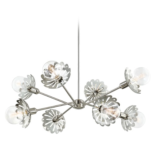 Mitzi by Hudson Valley Alyssa Chandelier in Polished Nickel by Mitzi by Hudson Valley H353808-PN