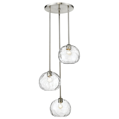 Z-Lite Chloe Brushed Nickel Multi-Light Pendant by Z-Lite 490P10-3R-BN