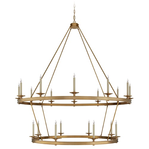 Visual Comfort Signature Collection Chapman & Myers Launceton XXL Chandelier in Brass by Visual Comfort Signature CHC1609AB