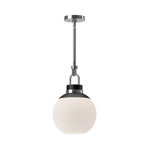 Alora Lighting Copperfield Chrome Pendant Light with Globe Shade