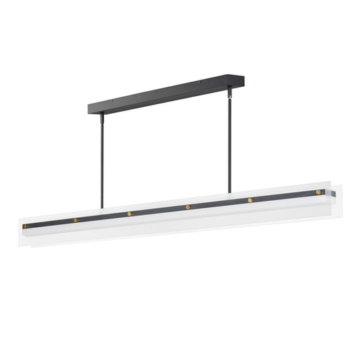 Maxim Lighting Spectre 61.50-Inch LED Linear Pendant in Black & Brass by Maxim 21195CRBKNAB