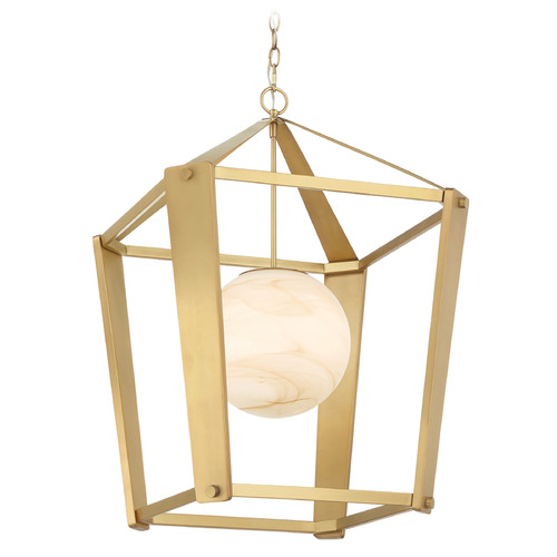 Minka Lavery Minka Lavery Pendant Legacy Brass Pendant Light with Globe Shade 3785-732
