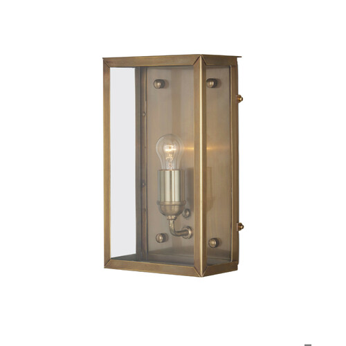 Royster 13.75-Inch Outdoor Wall Light in Brass by Currey & Company
