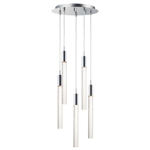 Big Fizz 5-Light LED Pendant in Polished Chrome by ET2 Lighting