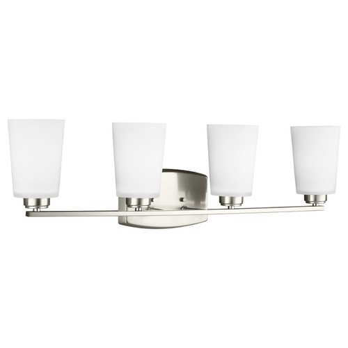 Generation Lighting Franport Brushed Nickel Bathroom Light by Generation Lighting 4428904-962