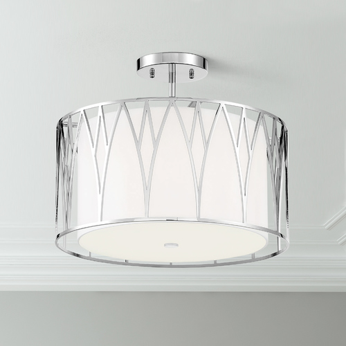 Regal Terrace Polished Nickel LED Semi-Flush Mount by Minka Lavery