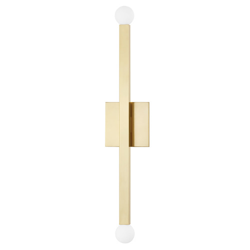 Mitzi Lola Aged Brass 2-Light Flush Mount Light