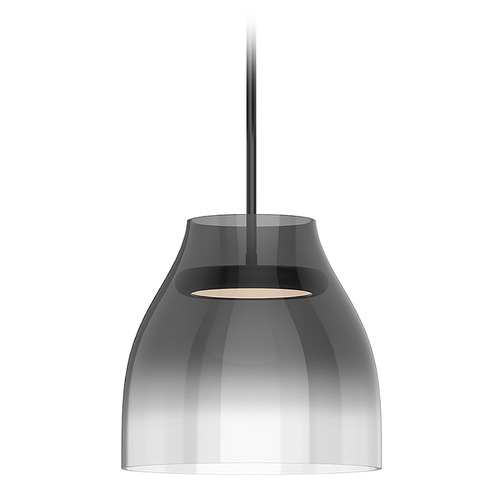 Trinity 11.375-Inch LED Glass Pendant in Black & Smoke by Kuzco Lighting