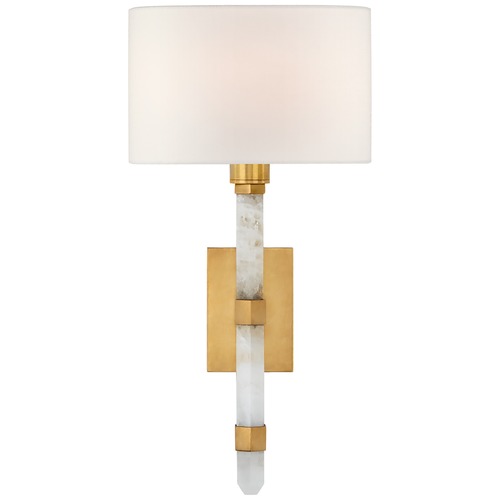 Visual Comfort Signature Collection Suzanne Kasler Adaline Small Tail Sconce in Brass by Visual Comfort Signature SK2902ABQL