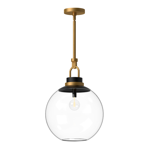 Alora Lighting Alora Lighting Copperfield Aged Gold Pendant Light with Globe Shade PD520516AGCL