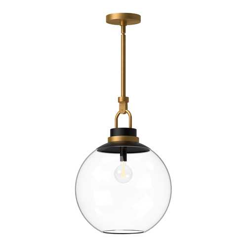 Alora Lighting Copperfield Aged Gold Pendant Light with Globe Shade