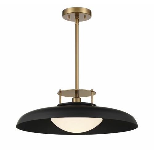 Gavin 20-Inch Pendant in Matte Black & Warm Brass by Savoy House
