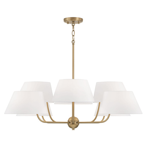 Capital Lighting Welsley 40-Inch Chandelier in Aged Brass by Capital Lighting 450481AD