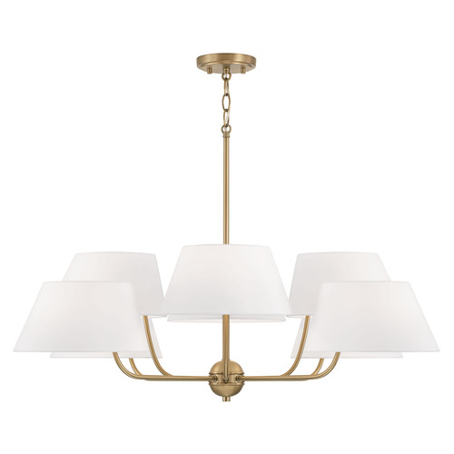 Welsley 40-Inch Chandelier in Aged Brass by Capital Lighting