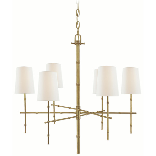 Visual Comfort Signature Collection Visual Comfort Signature Collection Studio Vc Grenol Hand-Rubbed Antique Brass Chandelier S5161HAB-L