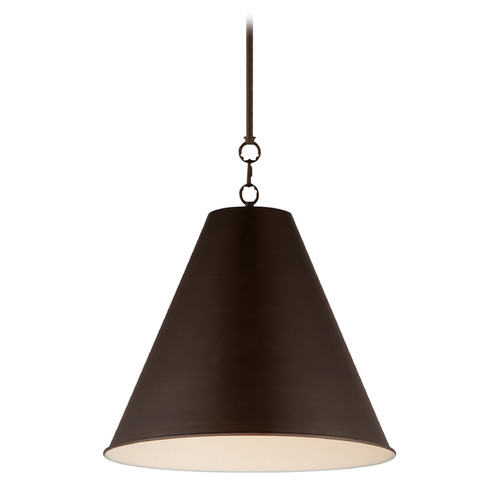 Veritas Chestnut Bronze & Painted White Pendant by Maxim Lighting