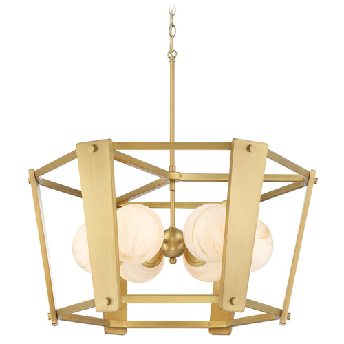 Minka Lavery Minka Lavery Shimmer Legacy Brass Pendant Light with Globe Shade 3786-732