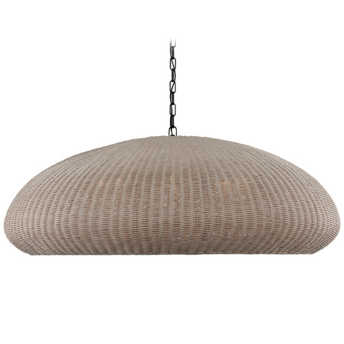 Kokomo Bronze Ash Wicker Elongated Pendant