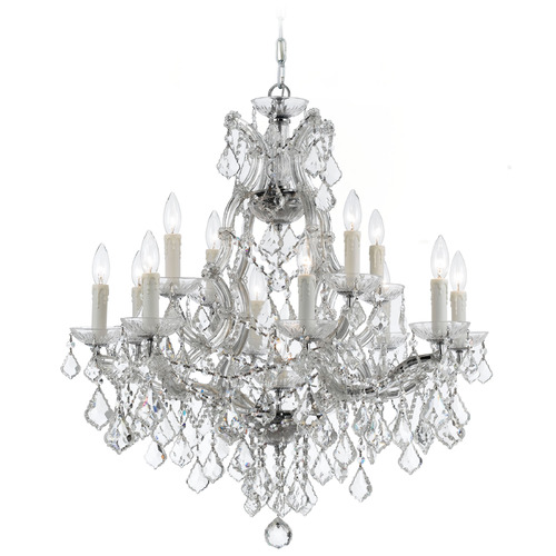 Crystorama Lighting Crystorama Lighting Maria Theresa Polished Chrome Crystal Chandelier 4412-CH-CL-S