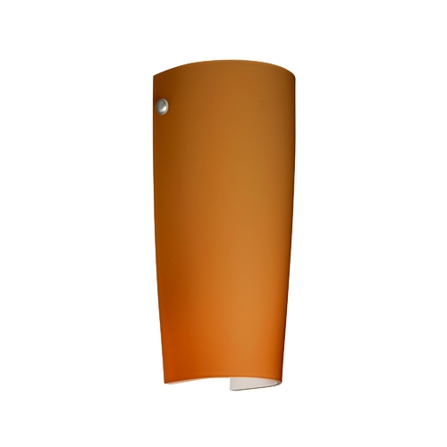 Sconce Wall Light Amber Glass Satin Nickel by Besa Lighting