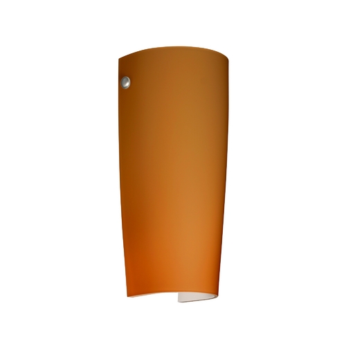 Besa Lighting Sconce Wall Light Amber Glass Satin Nickel by Besa Lighting 704180-SN