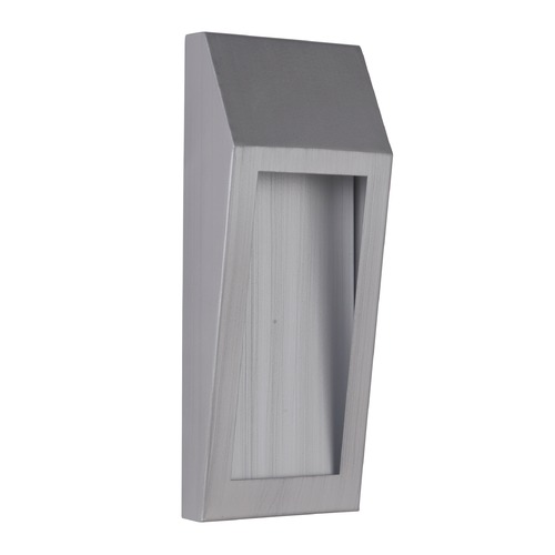 Wedge Brushed Aluminum LED Outdoor Wall Light by Craftmade Lighting