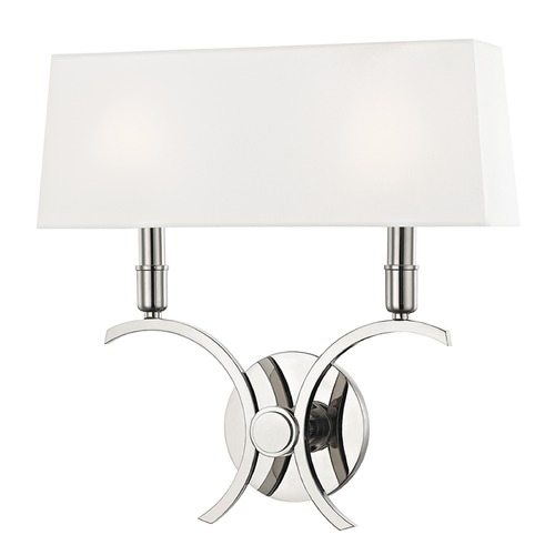 Mitzi by Hudson Valley Gwen Polished Nickel Sconce by Mitzi by Hudson Valley H212102L-PN