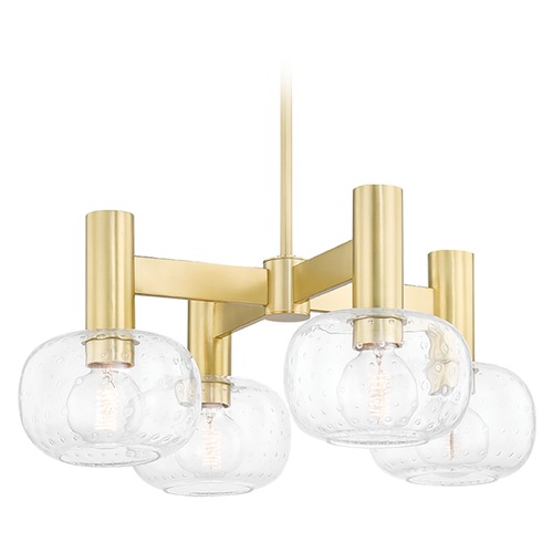 Mitzi by Hudson Valley Harlow Aged Brass Chandelier by Mitzi by Hudson Valley H403804-AGB