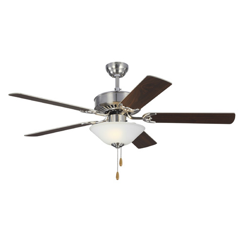 Visual Comfort Fan Collection Visual Comfort Fan Collection Haven Dc 52 LED Brushed Steel LED Ceiling Fan with Light 5HVDC52BSD