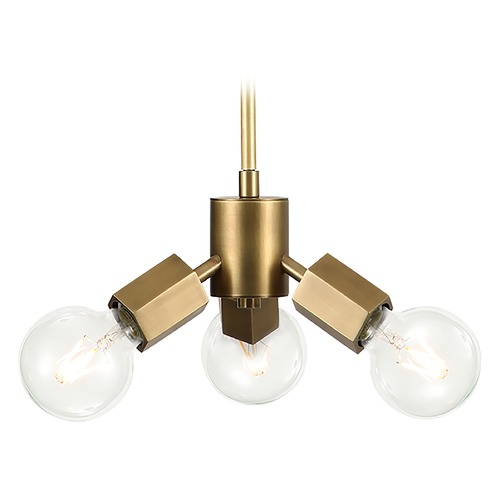 Alora Lighting Hexa 9.38-Inch Vintage Brass Mini Pendant by Alora Lighting PD307003VB