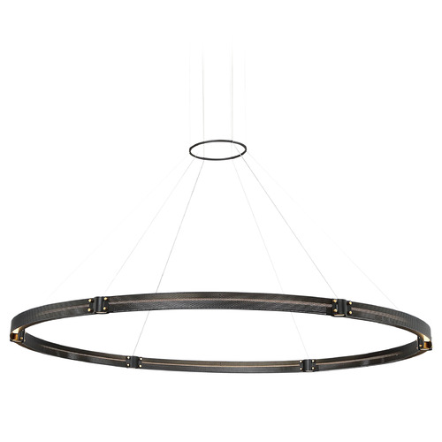 Admiral 62-Inch LED Chandelier in Black & Brass by Eurofase Lighting