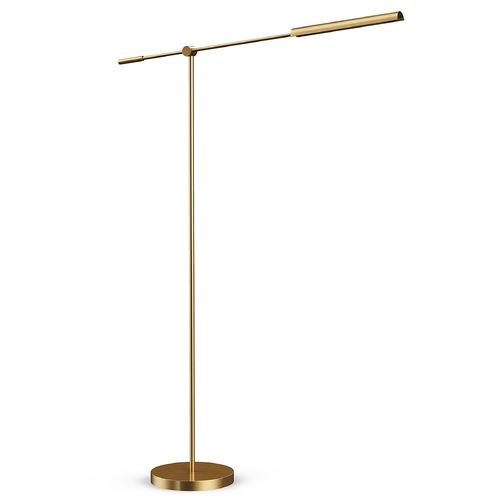 Astrid 55-Inch Vintage Brass LED Swing Arm Floor Lamp by Alora Lighting